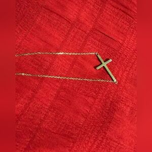 925 Gold over Silver Cross Necklace